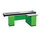 Convenience Shop Conveyor Belt Checkout Counter With Stainless Steel Material