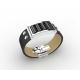 Top Quality Europe Fashion Stainless Steel Genuine Leather Silicone Bangle Bracelet ADB142