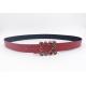 Women Fashion Shiny Red Dressy Rhinestone Belts Customized Size 95 - 125cm Length