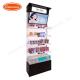 Cosmetics Store Metal Floor Display Racks Floor Standing Stable Structure