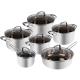 Hot Selling 12pcs Stainless Steel Cookware Set Cooking Tornado Pots And Pans Cookware Sets