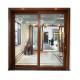 Two Track Aluminum Sliding Doors For Balcony Wood Grain 1.5mm Thickness Fireproofing