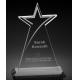 shooting star crystal award/top star crystal trophy/2d/3d laser engraving star award