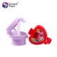 Heart-shaped Cartoon design child resistance cap cute plastic water bottle caps with straw