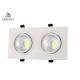 COB Double LED Recessed Downlights , Square LED Recessed Light With Housing 10W 18W