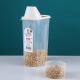 Plastic Rectangular Cereal Storage Tank For Kitchen Transparent Sealed