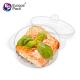 Good quality transparent small salad plastic dessert bowl with lid
