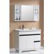 Floor mounted themofoil Bathroom Vanity,High glossy white pvc cabinet