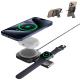 2-In-1 Travel Portable Magnetic Wireless Charger Desktop Office Compact Folding  Phone Holder For  Mobile Phone For Watch For Headphone Fast Charging