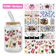 Wholesale Custom Design Cartoon Theme 16oz Glass Can UVDTF Tumbler Sticker Decals UV DTF Cup Wrap Transfers