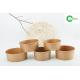 165mm Diameter 1300ml Kraft Paper Bowls With Double PE Coating And Lids
