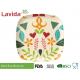 Colorful garden flower and leaf style Disposable Environmentally friendly Bamboo Fibre Square Dinning dish 10 inch 24cm