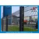 Black / Green Welded Wire Mesh Fence 2000*1800mm For Public Grounds