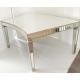Curved Tempered Glass Dining Table , Contemporary Glass Dining Table For Events