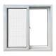 PVC Tempered Glass Sliding Window With Fly Screen Double Glazed Sliding Windows