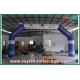 Inflatable Run Through Tunnels Blue Promotion Campaign 6 X 3m  Inflatable Finish Arch Digital Printing