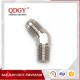 qdgy steel material with chromed plated coating  -3 and -4 AN SAE Brake Adapter Fittings stainless 45 flare 1/8 pipe