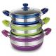 CIQ 3.0mm Thickness Alu Non Stick Soup Pot With Clear Lid