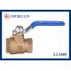 1/2 To 4 Bronze Ball Valve Bsp / Npt Screwed Body Cap Full Bore Blow Out Proof