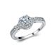 Sterling Silver Clear Cubic Zirconia Wedding Ring (RE109)