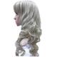Mixed Color Bang Long Human Hair Full Lace Wigs / Body Wave Synthetic Wigs