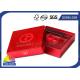 Fancy Red Square Cosmetic Rigid Paper Cardboard Gift Box With Plastic Inner Tray