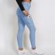 Women Light Blue Full Seat Silicone Breeches Horse Riding Leggings With Side Pocket