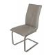 Polyurethane PU Dining Chairs Powder Coated Steel Elastic Suspending U Legs