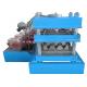 Two Waves Crash Barrier Roll Forming Machine Blue Color With Hydraulic Decoiler