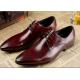 Genuine Leather Men'S Wedding Dress Shoes Formal Business Shoes With Black Stitching