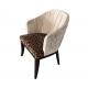 Modern design custom made hotel velvet fabric wooden dining chair with silver neilheads