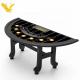 Luxury 7 Seats Casino Blackjack Table Golden Water Cups Customized