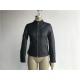 Black Pu Leather Coat / Pleather Biker Jacket With Multi Top Stitching Tw75796