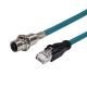 Shielded M12 8 Pin Ethernet Cable X Coded Electrical Superseal Connector