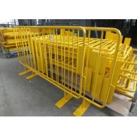 Retractable Steel Barricades Crowd Control / Metal Pedestrian Barriers For Road Safe