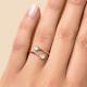 Rose Gold Vermeil Sunstone Moonstone Engagement Ring Brilliant Cut Adjustable