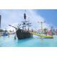 Corsair Aqua Play Water Park Equipment / Large Holiday Resort Fiberglass Pirate