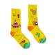 Trendy Popular Colorful Dress Women Socks , Jacquard Logo Stylish Dress Socks Girls Cotton Socks