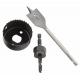 Hole Saws Kit With Flat Drill Bits And Hole Cutter For Door Lock Installation