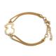 Gold Plated Stainless Steel Bracelets / Beautiful Charm Bracelets For Girl