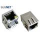 Single Port Latch Down LAN RJ 45 Connector With 1000 Base - T Integrated Magnetic