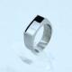 Fashion 316L Stainless Steel Casting Clay CZ Stones Ring LRX459