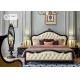 Royal Wooden Design King Size Frame Leather Bed