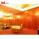 Red Color Soundproof Sliding Wooden Partition Wall Aluminum Frame