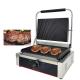 220V Commercial Electric Cast Iron Contact Sandwich Panini Press Maker Grill Griddle Machine