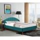 Design Modern Oem Upholstered Wood Bed Frame Double Size Velvet Plywood