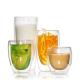 Printed Double Wall Cappuccino Cups Insulated Glassware 150ml