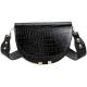 23cm 5cm Semi Circle Crossbody Bag Niche Crocodile Pattern Shoulder Bag