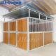 Galvanized Full Bamboo Portable Horse Box Stalls 3.5m 3.6m Steel Frame