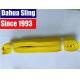 One Way Polyester Lifting Slings , Yellow Lifting Straps 3000KG W.L.L